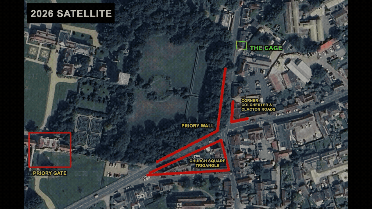 Historic surveys and maps from 1772, 1815, and 1875 compared with satellite imagery of 2025